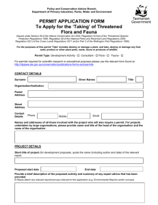 Permit Application Form to Take - Department of Primary Industries