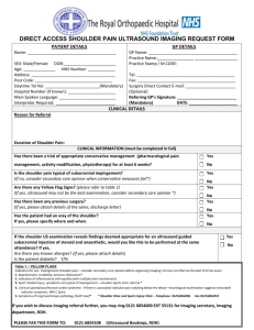 the referral form for shoulders