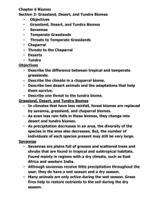 NOTES: Grassland, Desert, and Tundra Biomes, C.6.3