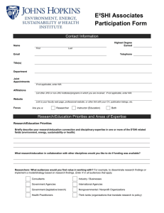 E²SHI Associates Participation Form