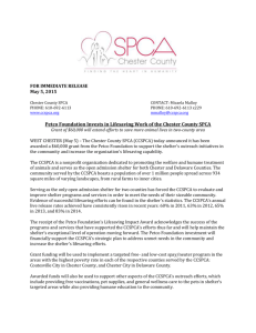 CCSPCA Petco Foundation Press Release