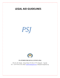 Legal Aid Guidelines - Platform for Social Justice Uganda