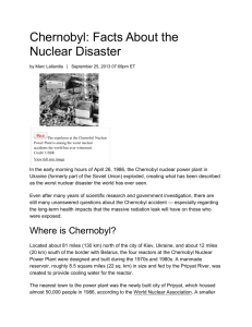 Chernobyl Article - Aspen View Academy