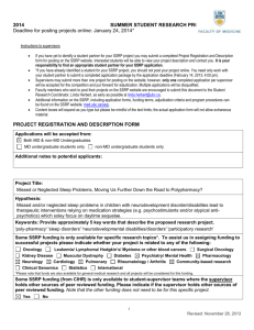 project registration and description form