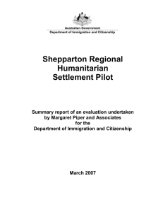 Shepparton Regional Humanitarian Settlement Pilot