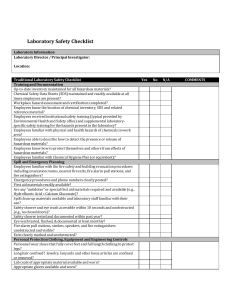 General Laboratory Checklist