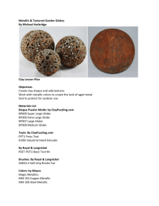 Metallic & Textured Garden Globes By Michael Harbridge Clay