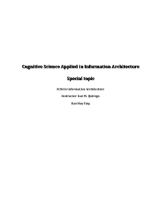 Cognitive Sciences in Information Architecture