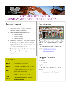Sign up your team now - City View Tennis Club