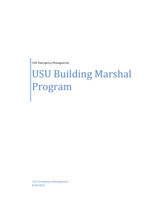 USU Building Marshal Program - USU Department of Public Safety