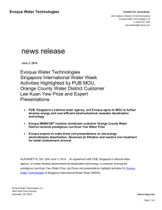 - Singapore International Water Week