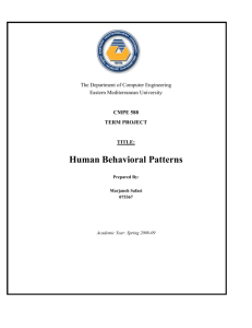 Human Behavioral Patterns - Eastern Mediterranean University