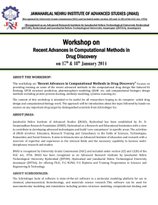 Workshop on Recent Advances in Computational Methods