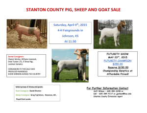 2015 Swine, Goat and Sheep Sale