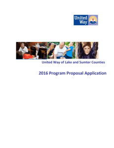 2016 Program Proposal Application