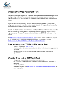 Overview of COMPASS Placement Exam