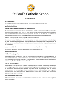 Geography - St. Paul`s Catholic School