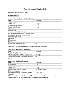 Materials List for Supply Bins - Center for Learning in Action