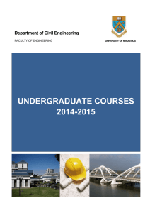 Civil Engineering - University of Mauritius