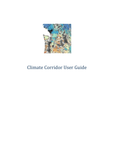 Climate Corridor User Guide