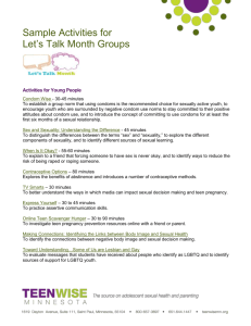 Sample Activities for Let`s Talk Month Groups