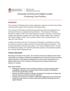 Introduction - The University of Winnipeg