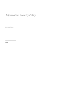 Information Securiy Policy – Offline Merchants