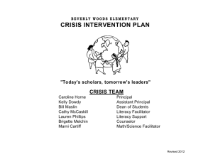 Crisis Intervention Plan 2012
