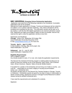 the Second City NBC Universal Emerging Voices Scholarship