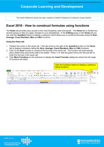 How to construct formulas using functions