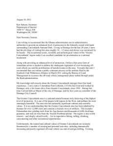 Dear Secretary Salazar, - Southern Utah Wilderness Alliance