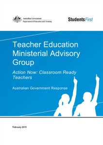 Teacher Education Ministerial Advisory Group