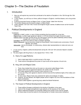 Decline of Feudalism Reading Notes Answers