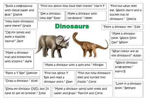Click here to see the children`s brainstorm for dinosaurs topic