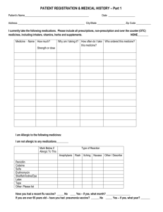 Patient Registration Form Part 1