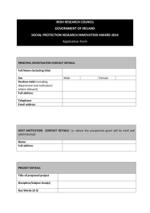 Application Form - Irish Research Council