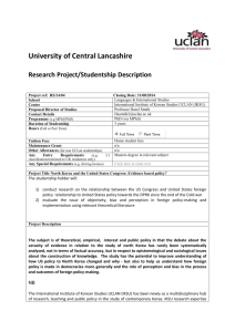 Research Student Specification - University of Central Lancashire