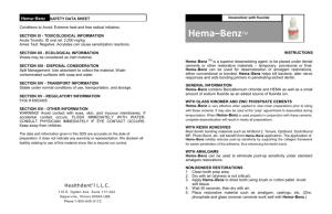 SDS Sheet Hema-Benz 10 ml Bottle
