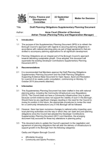 Draft Planning Obligations Supplementary Planning Document