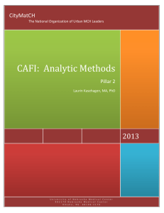 CAFI: Analytic Methods