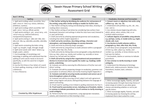 Swain House Primary School Writing Assessment Grid Band 5