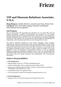 VIP and Museum Relations Associate, USA