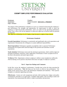 Performance Evaluation Form (exempt employees)