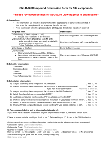 Compound Submission Form for over 10 Compounds