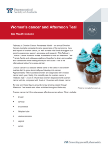 Women\`s cancer and Afternoon Teal