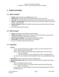 Analysis and design
