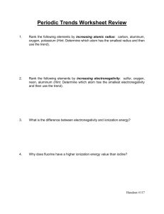 Periodic Trends Worksheet Review