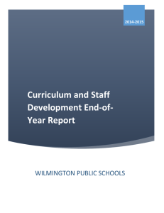 Curriculum and Staff Development End-of-Year Report