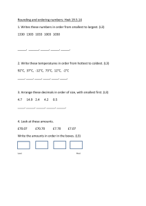 Rounding and ordering numbers L3, L4, L5 questions