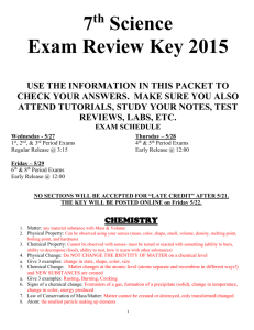 Spring Exam Review Key 2015